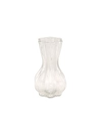 CLEAR ALIZA GLASS VASE 9CM X 9CM X 14.5CM