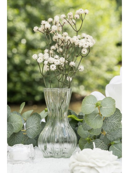 VASE VERRE ALIZA TRANSPARENT 9CM X 9CM X 14.5CM