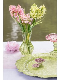 GREEN MATCHA ALIZA GLASS VASE 9CM X 9CM X 14.5CM