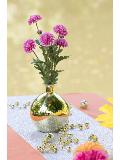 BOUQUET 3 TIGES TAGETES FRAMBOISE 12CM X 8CM X 59CM