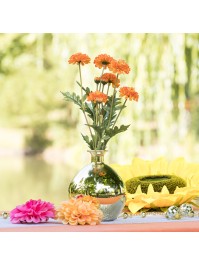 BOUQUET 3 TIGES TAGETES ORANGES 12CM X 8CM X 59CM