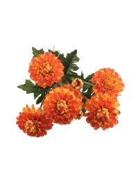 BOUQUET 3 TIGES TAGETES ORANGES 12CM X 8CM X 59CM