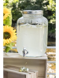 8L GLASS DISPENSER 19.7CM X 19.7CM X 31.5CM