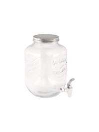 LIMONADIER EN VERRE 4L 15.5CM X 15.5CM X 27CM