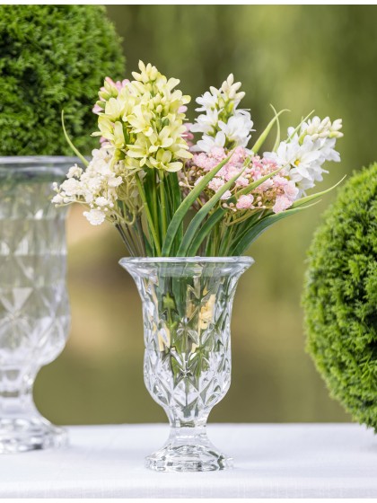 VASE VERRE VENISE TRANSPARENT 12CM X 12CM X 19CM