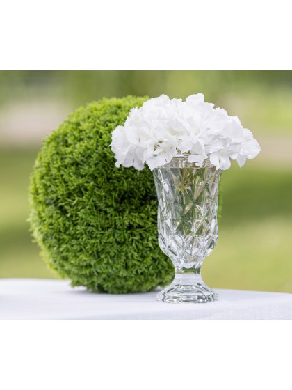 VASE VERRE VENISE TRANSPARENT 12CM X 12CM X 19CM