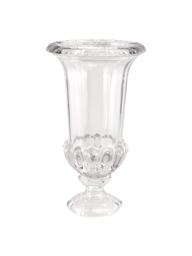 VASE VERRE FLORENCE TRANSPARENT 21.5CM X 21.5CM X 37.5CM
