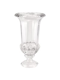 CLEAR FLORENCE GLASS VASE 21.5CM X 21.5CM X 37.5CM