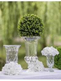 VASE VERRE FLORENCE TRANSPARENT 21.5CM X 21.5CM X 37.5CM