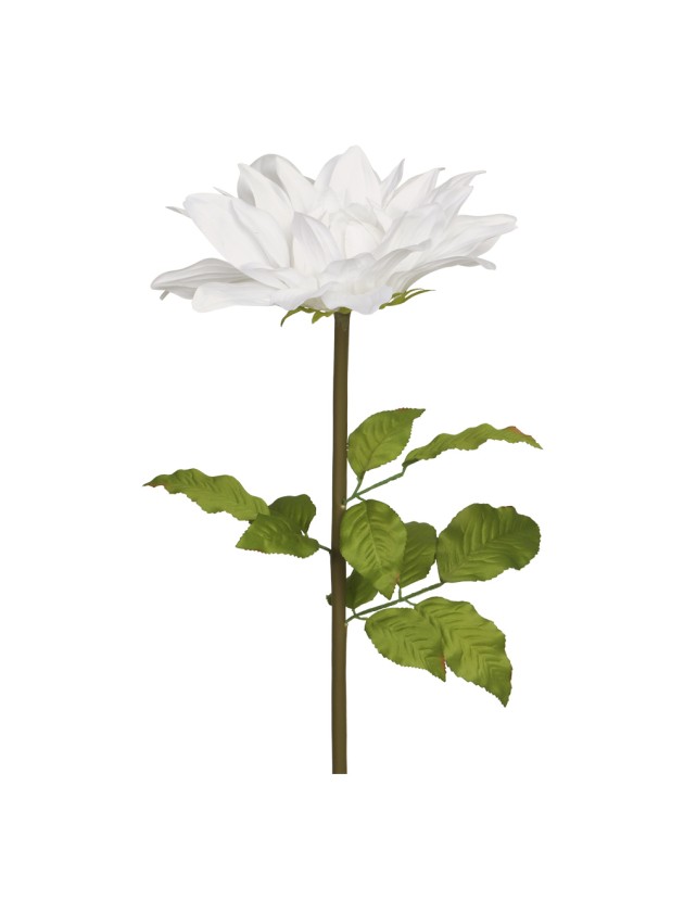 WHITE GIANT DAHLIA ON STEM DIA 35CM X 110CM