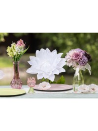 DAHLIA GEANT BLANC SUR TIGE DIA 35CM X 110CM