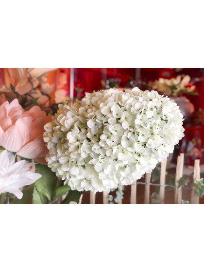 HORTENSIA GEANTE BLANCHE SUR TIGE DIA 35CM X 150CM