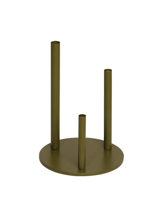 METAL FLOWER BASE FOR 3 STEMS DIA 30CM X 40CM