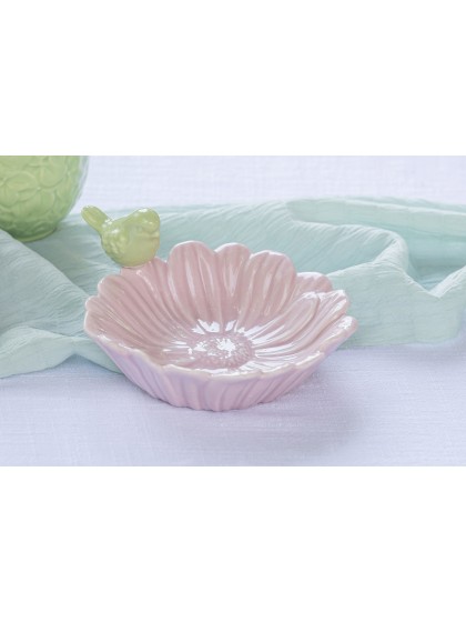 COUPELLE FLEUR OISEAU FAIRY POND 14.8CM X 14.8CM X 7.8CM