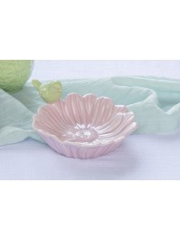 FAIRY POND CERAMIC FLOWER BOWL WITH BIRD 14.8CM X 14.8CM X 7.8CM