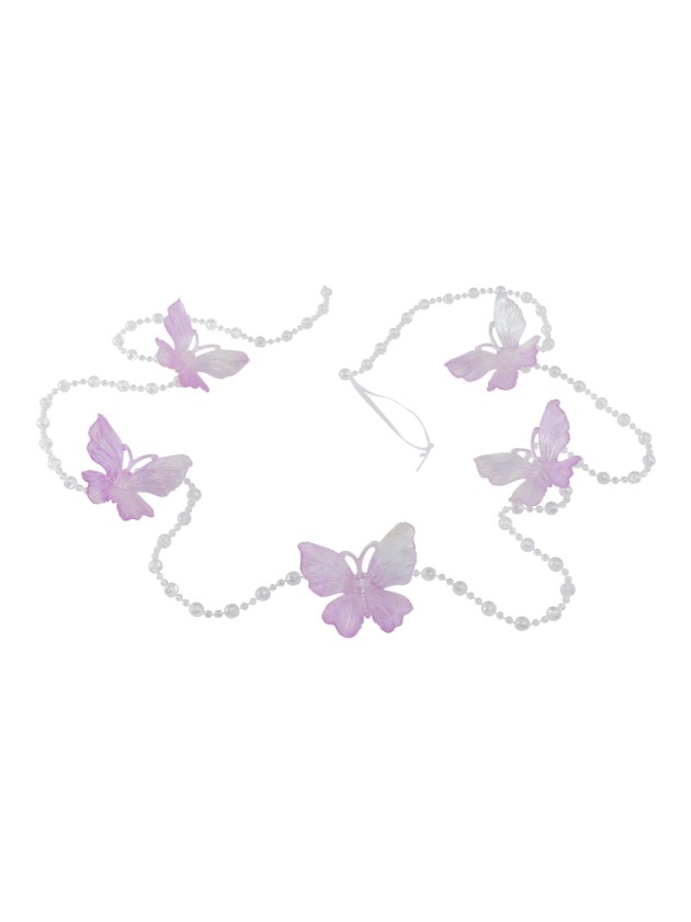 GUIRLANDE PAPILLON ACRYLIQUE IRISE PARME 150CM