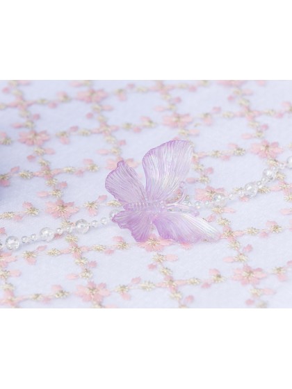 GUIRLANDE PAPILLON ACRYLIQUE IRISE PARME 150CM