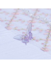 SET 10 PAPILLONS ACRYLIQUE IRISE PARME 4CM X 3.5CM X 1.3CM