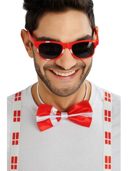 KIT SUPPORTER 3 PCS DANEMARK BRETELLES: 2.5CM X 0.5CM X 100CM
NOEUD PAPILLON: 13CM X 1.5CM X 7CM
LUNETTES: 14.5CM X 4.5CM