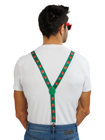 KIT SUPPORTER 3 PCS PORTUGAL BRETELLES: 2.5CM X 0.5CM X 100CM
NOEUD PAPILLON: 13CM X 1.5CM X 7CM
LUNETTES: 14.5CM X 4.5CM