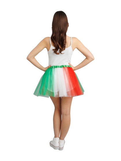 TUTU SUPPORTER VERT BLANC ROUGE TU - 39CM