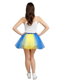 BLUE AND YELLOW SUPPORTER TUTU ONE SIZE - 39CM