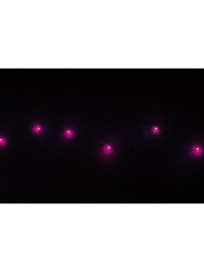 20 PINK HEARTS WITH LEDS GARLAND WIRE 2M