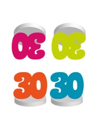 SET OF 4 TABLE PLACE CARD HOLDERS 30 YEARS ASS 