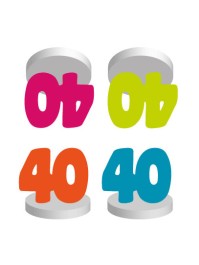 SET OF 4 TABLE PLACE CARD HOLDERS 40 YEARS ASS 