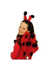 SET DE COCCINELLE EN PLUME 2 PIECES AILES SERRE- TETE 