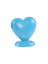 8 PORTE CARTES COEUR RESINE TURQUOISE 5CM