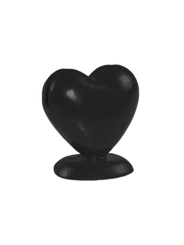 8 RESIN BLACK HEART SHAPE CARD HOLDER 