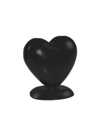 8 RESIN BLACK HEART SHAPE CARD HOLDER 