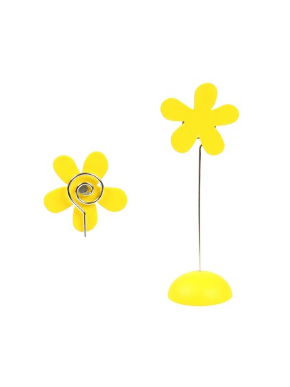 WOODEN FLOWER CARD HOLDER 11CM 