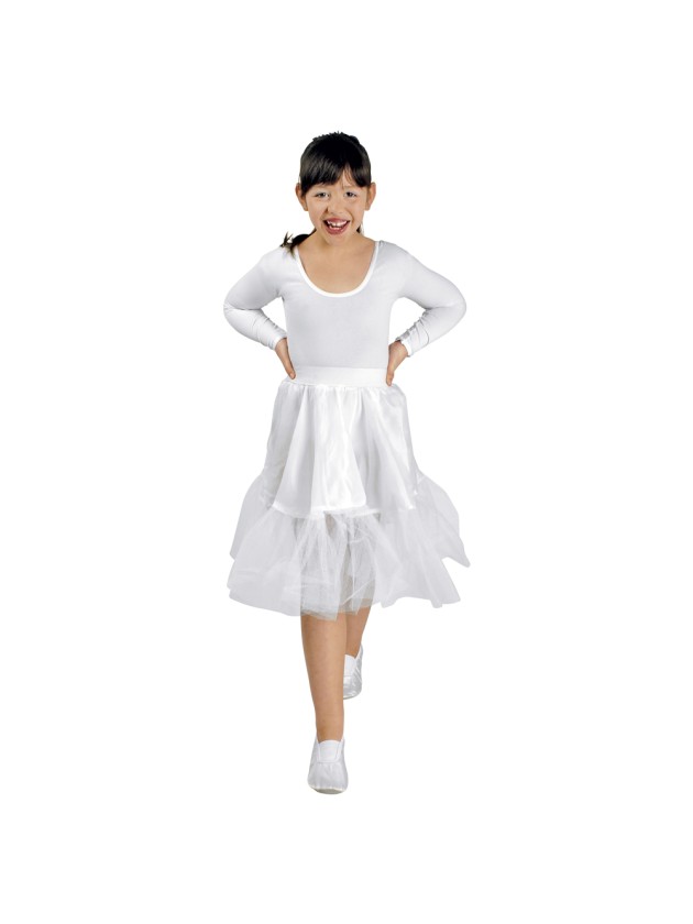 JUPON PETTICOAT ROCK\'N ROLL BLANC ENFANT TU