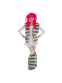 GILET PELUCHE ARC EN CIEL TU