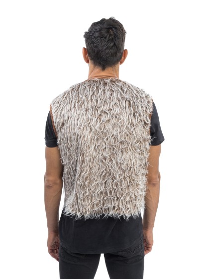 VEST PLUSH BROWN 70\'S ONE SIZE