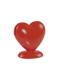 8 PORTE CARTES COEUR RESINE ROUGE 5CM 
