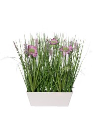 PINK ARTIFICIAL FLOWERS IN POT 37CM