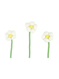 WHITE FLOWER ON FOAM STEM 6.5X50CM 