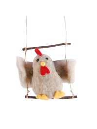 HEN ON SWING SET 10CM 