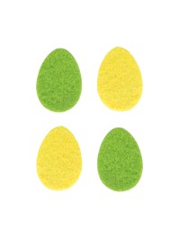 BAG OF 12 FELT EGGS 2 ASSORTED COLOURS 4CM