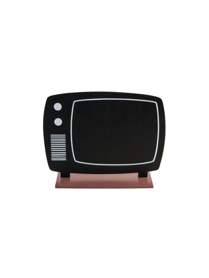CENTRE DE TABLE ARDOISE TELEVISION  20CMX15CM