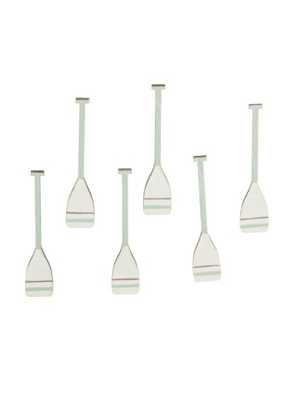 SACHET 6 MINI RAMES BLANC BLEU CIEL TAUPE 7CM