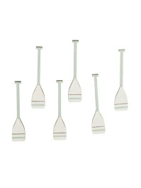 SACHET 6 MINI RAMES BLANC BLEU CIEL TAUPE 7CM