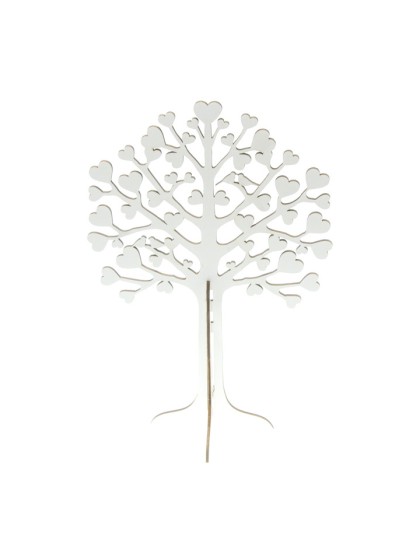 WHITE WOODEN WISHES TREE 30CM