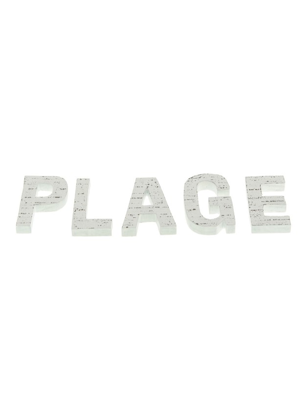 SET OF 5 SKY WHITE WOODEN PLAGE LETTERS 8CM