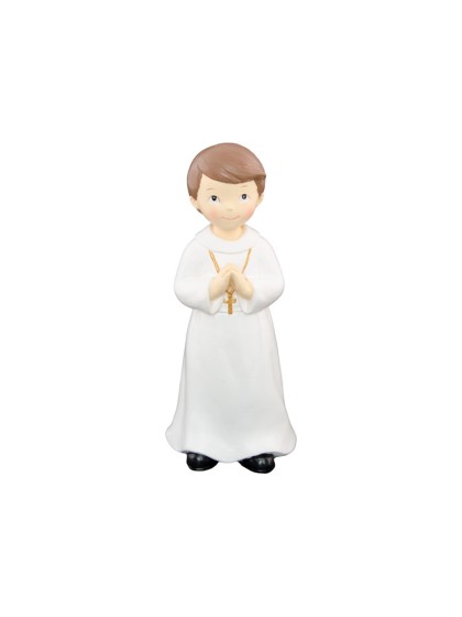 POLYRESIN COMMUNION BOY PRAYING 6.5CM X 5.5CM X 15CM