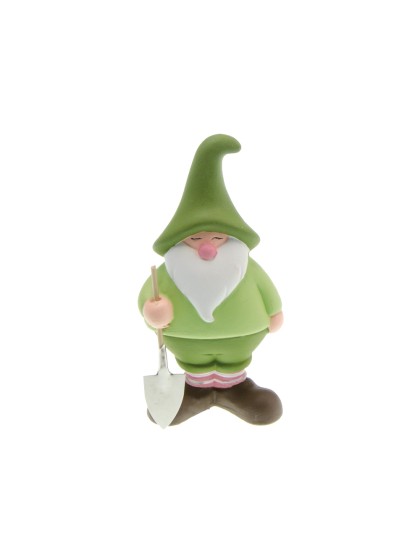 GREEN CERAMIC GARDEN DWARF 11.5CM
