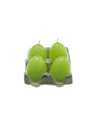 SET 4 BOUGIES OEUF VERT  7CM